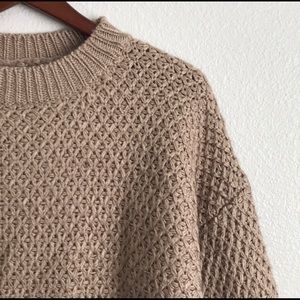 Beige waffle sweater
